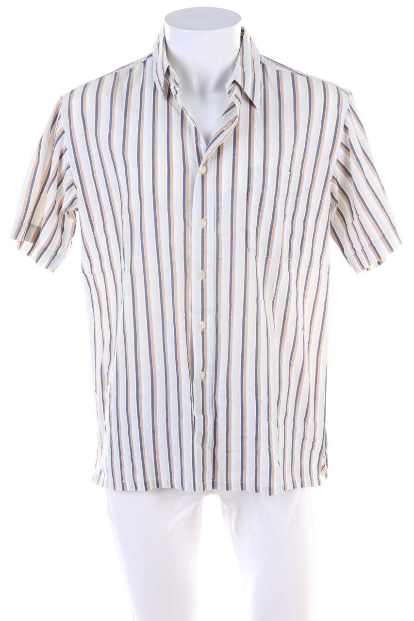 Carou SECONDHAND gestreiftes Kurzarm-Hemd