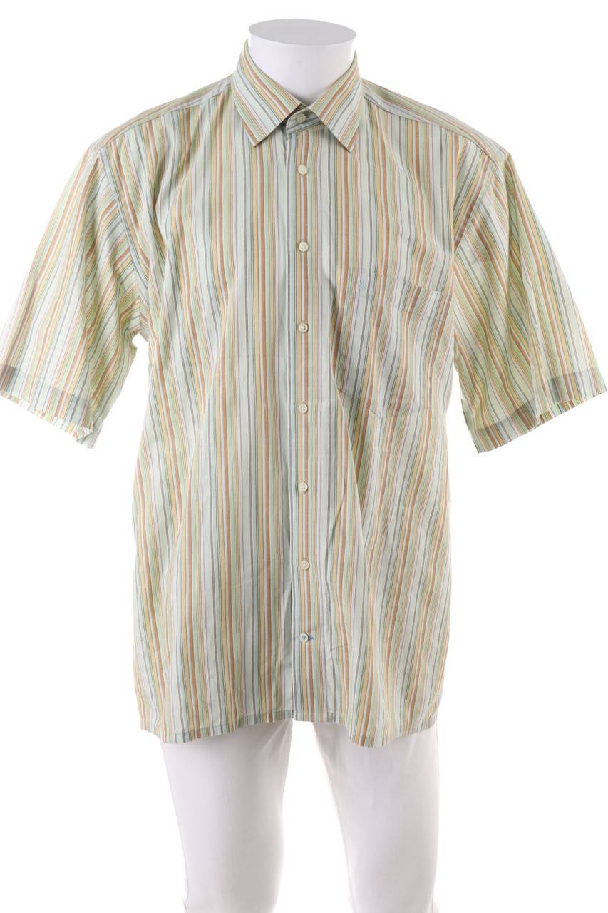 Carou SECONDHAND gestreiftes Kurzarm-Hemd