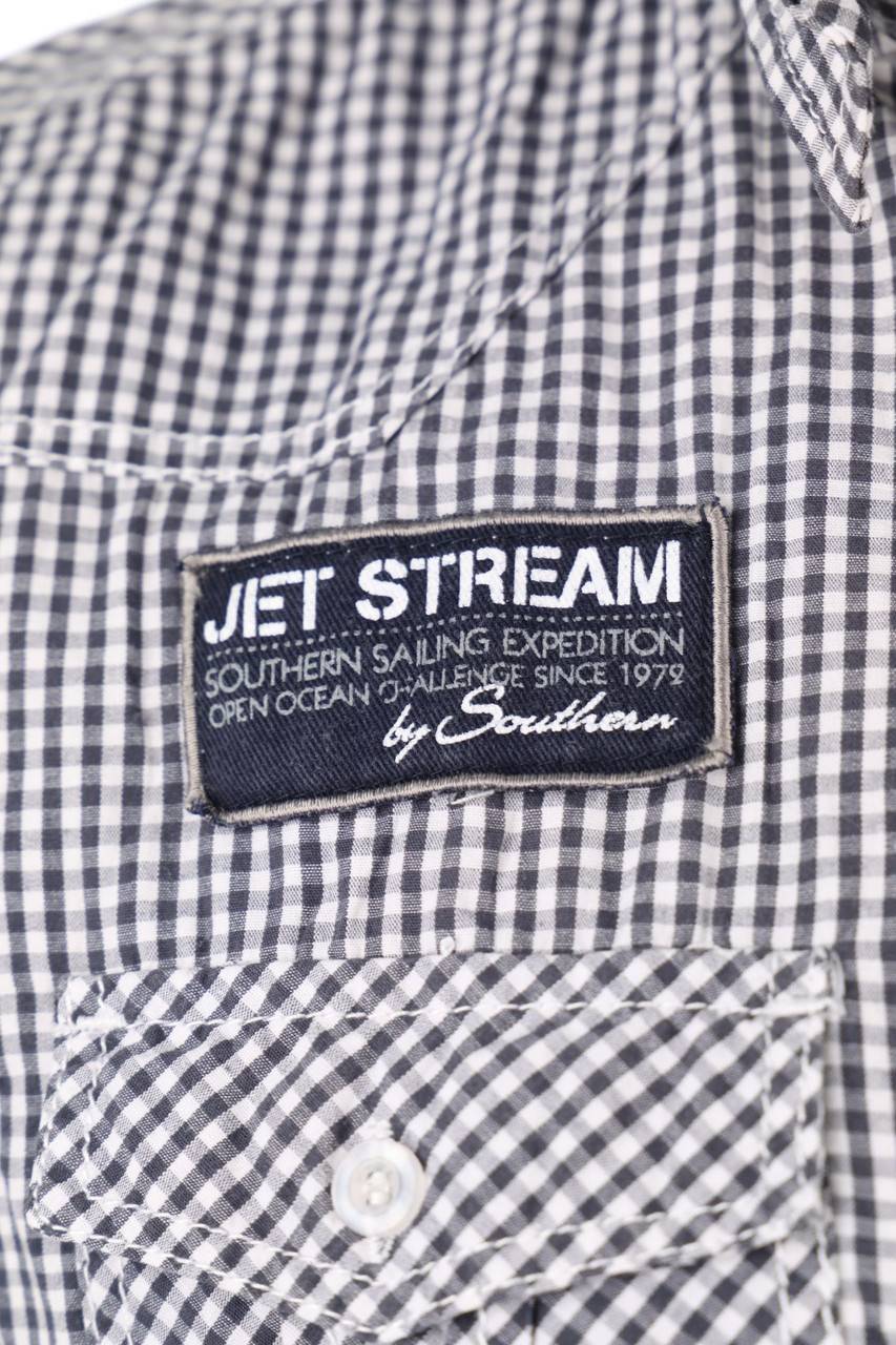 Carou SECONDHAND Karo-Kurzarm-Hemd Mit Patches