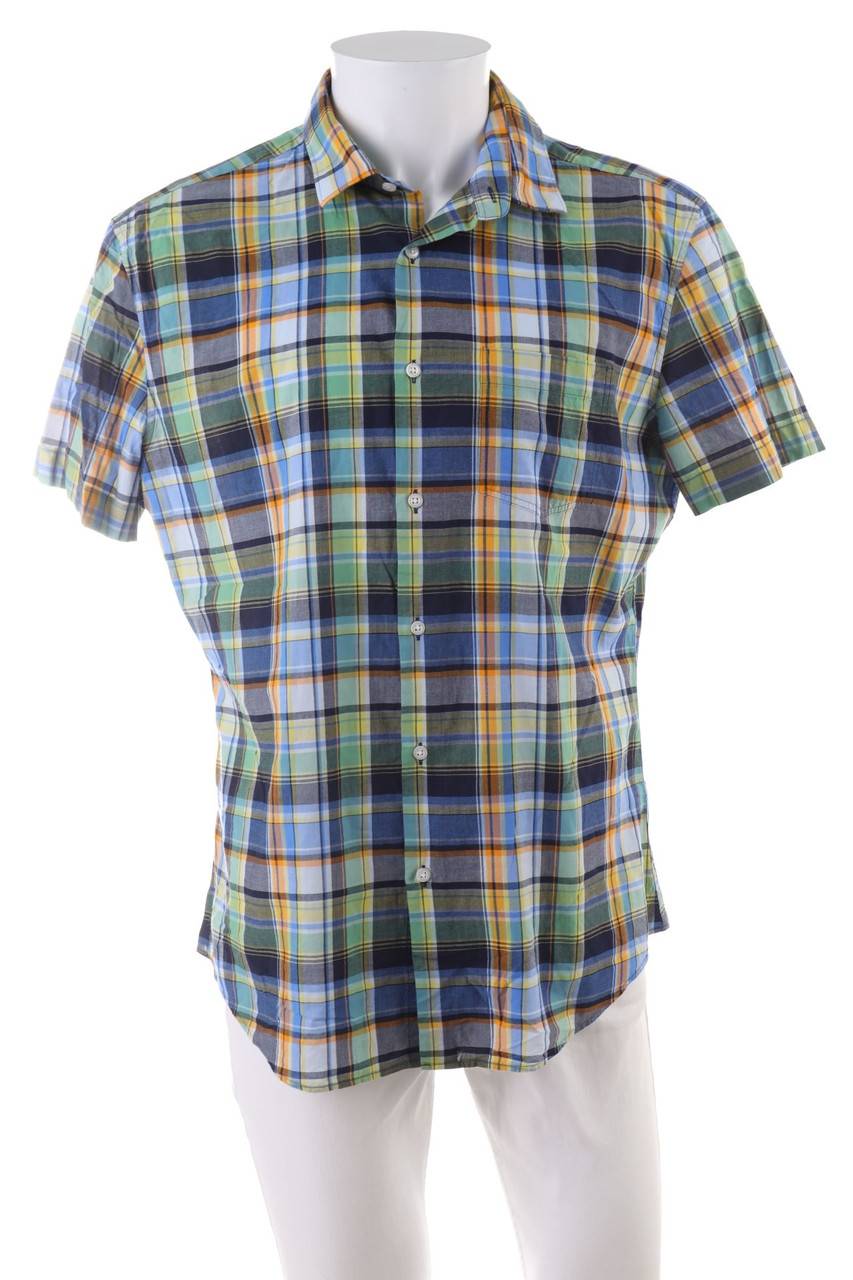 Carou SECONDHAND Kurzarm-Hemd mit Karo-Muster