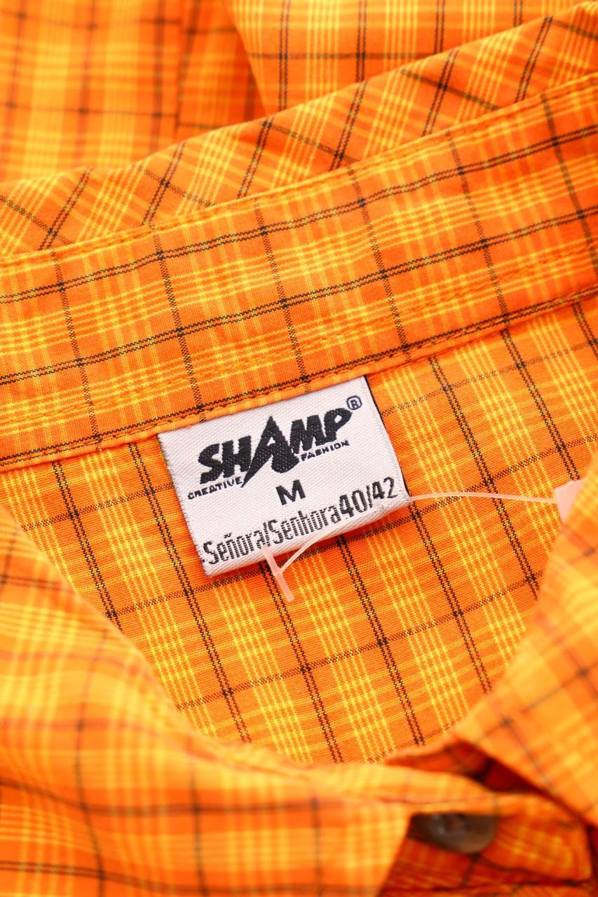 Carou SHAMP Karo-Hemd-Bluse Mit Kurzem Ärmel