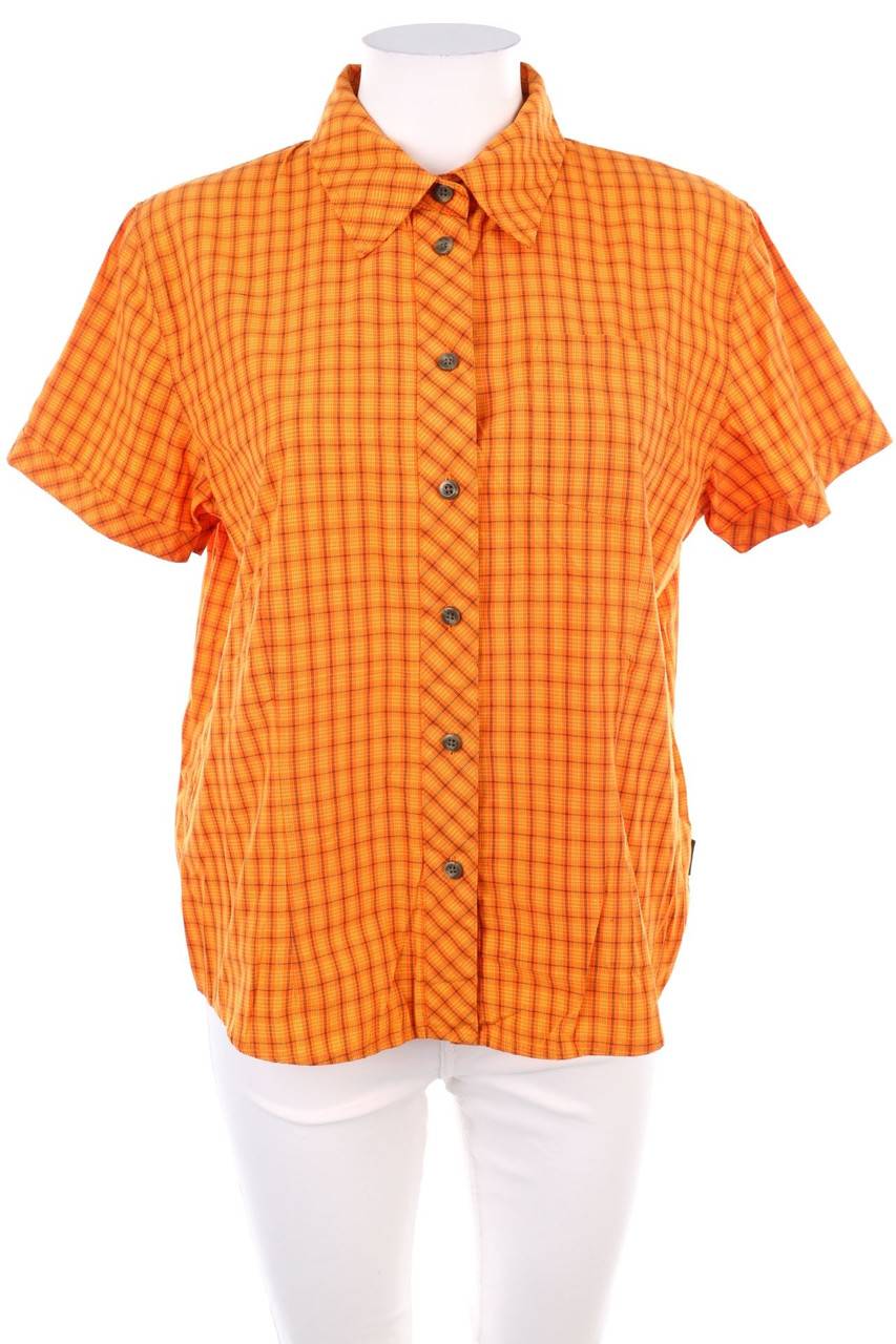 Carou SHAMP Karo-Hemd-Bluse mit kurzem Ärmel