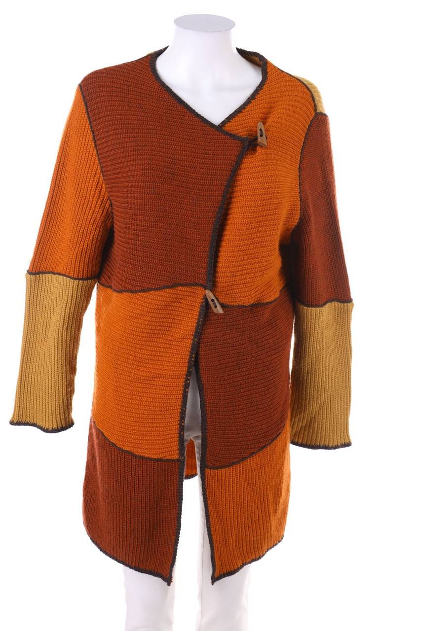 Carou signora m. Cardigan im Patchwork-Stil