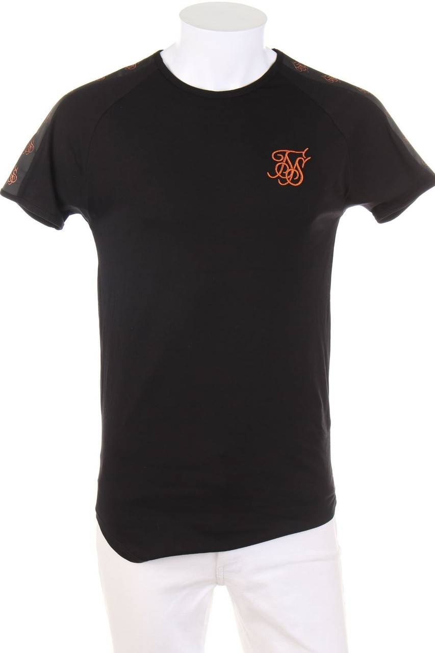 Carou SIKSILK T-Shirt mit Logo-Stickerei