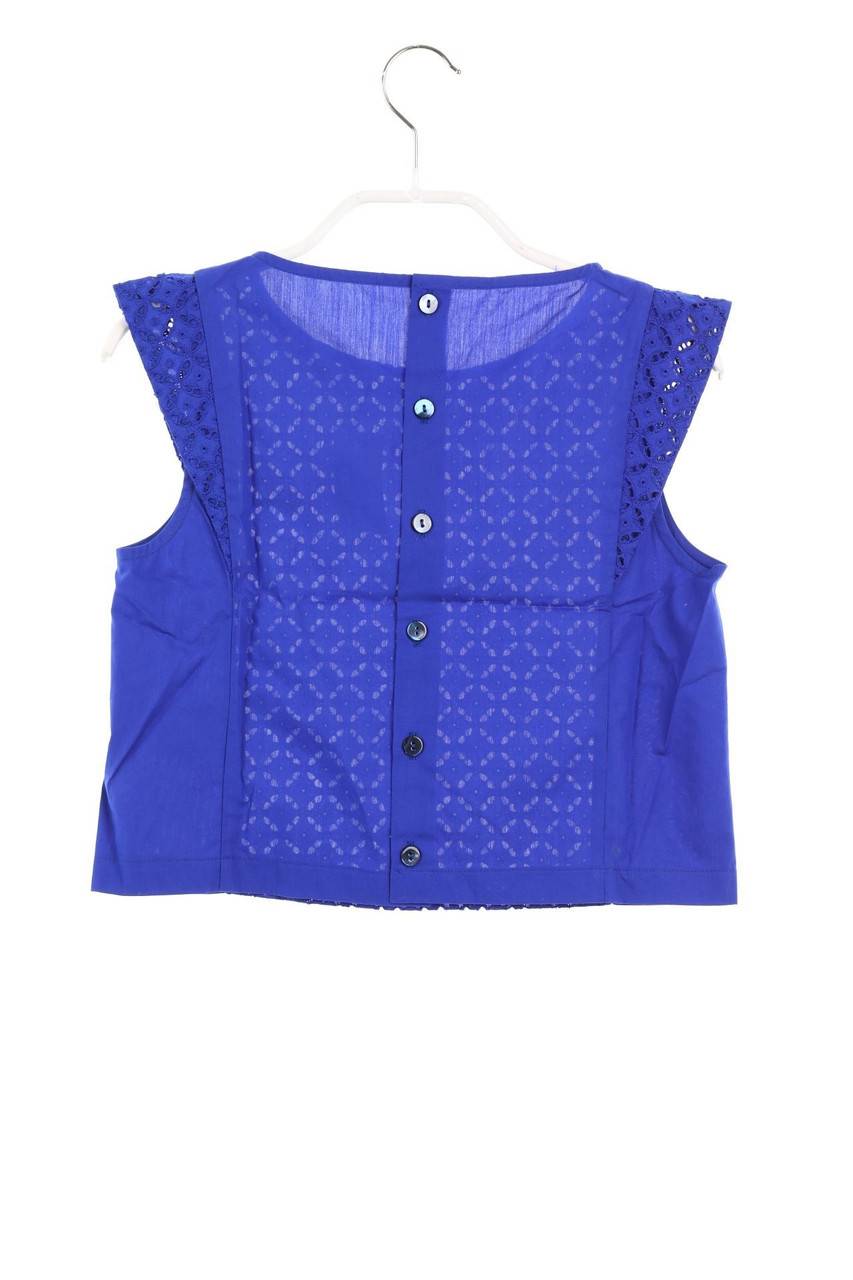 Carou Simonetta Baumwoll-Bluse Mit Lochspitze