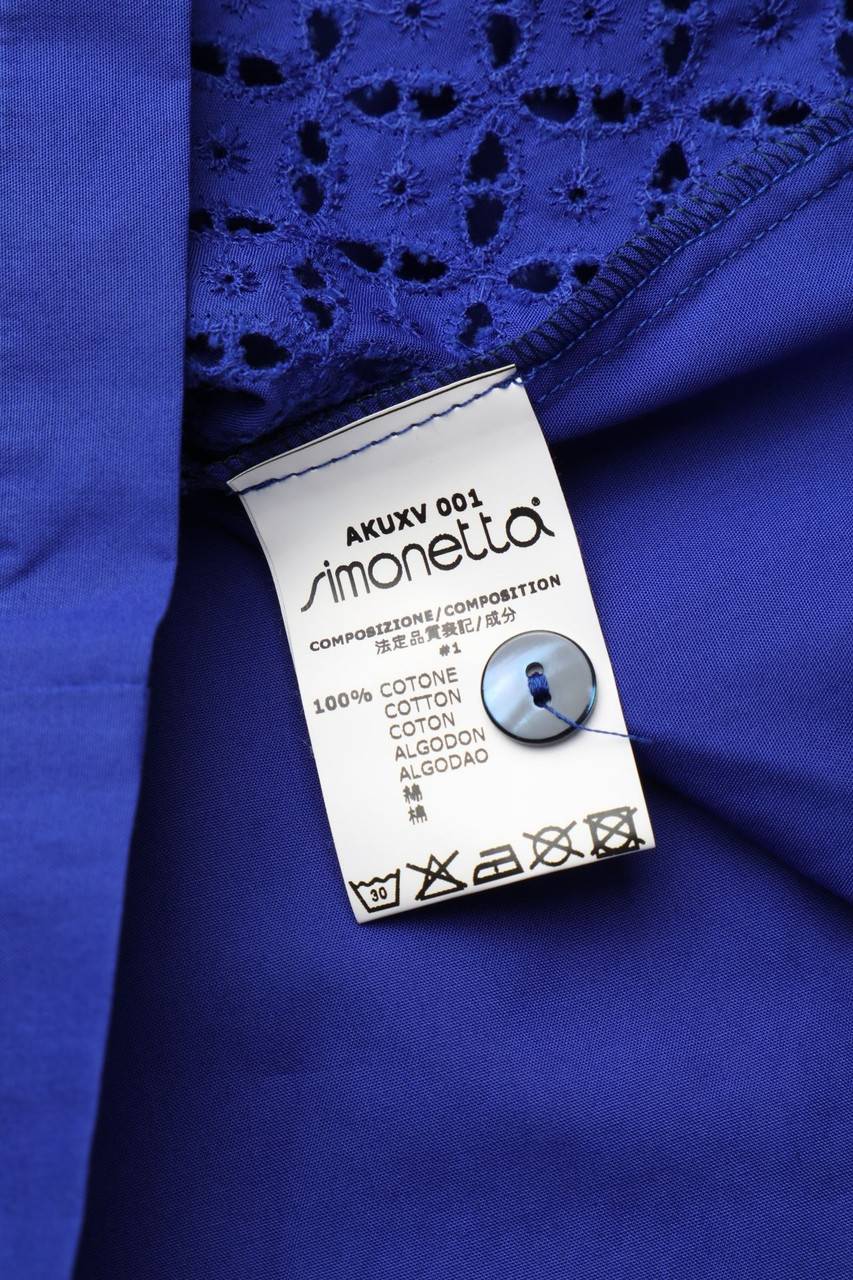 Carou Simonetta Baumwoll-Bluse Mit Lochspitze