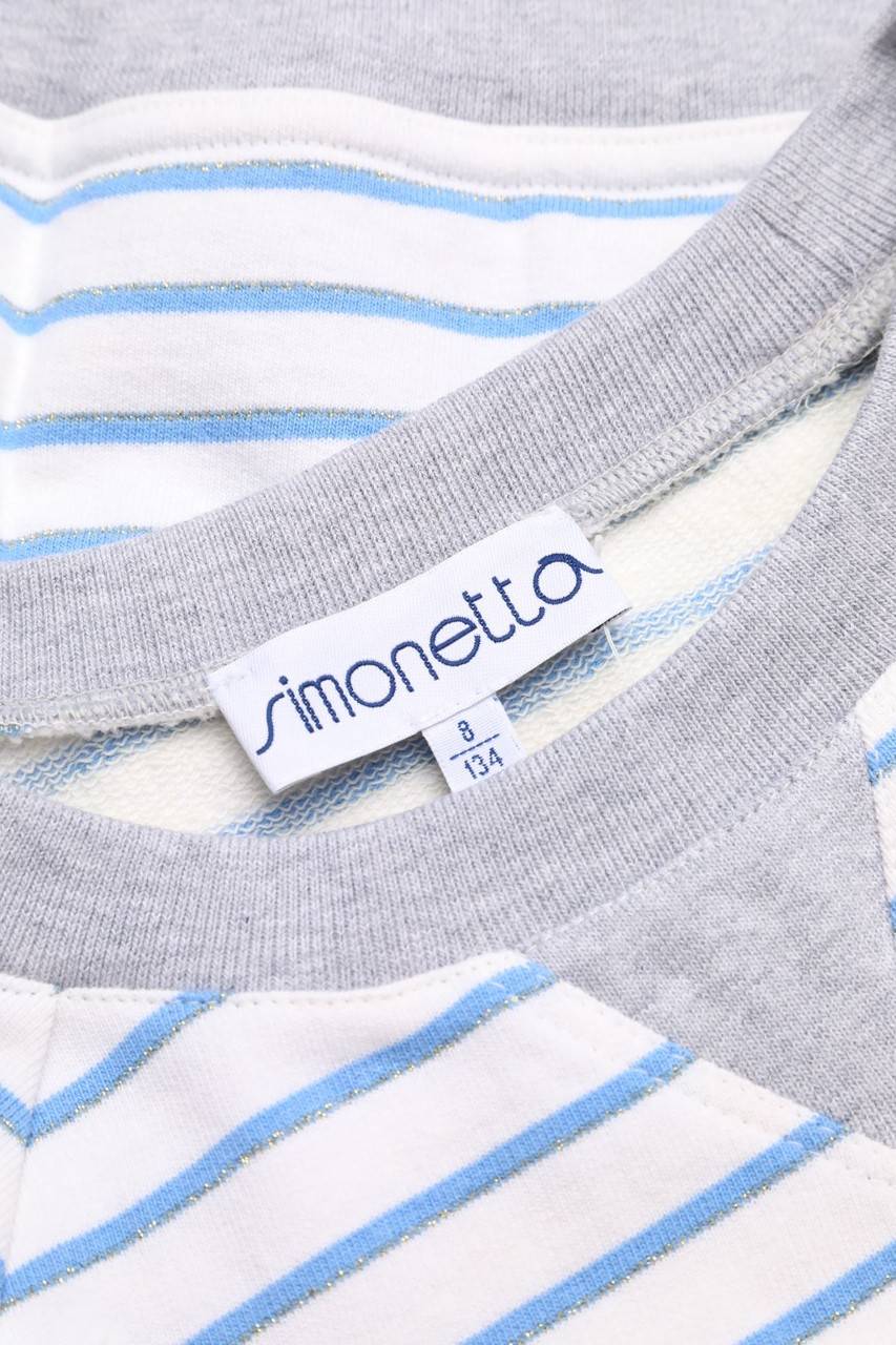 Carou Simonetta Streifen-Sweatshirt Mit Glitzer