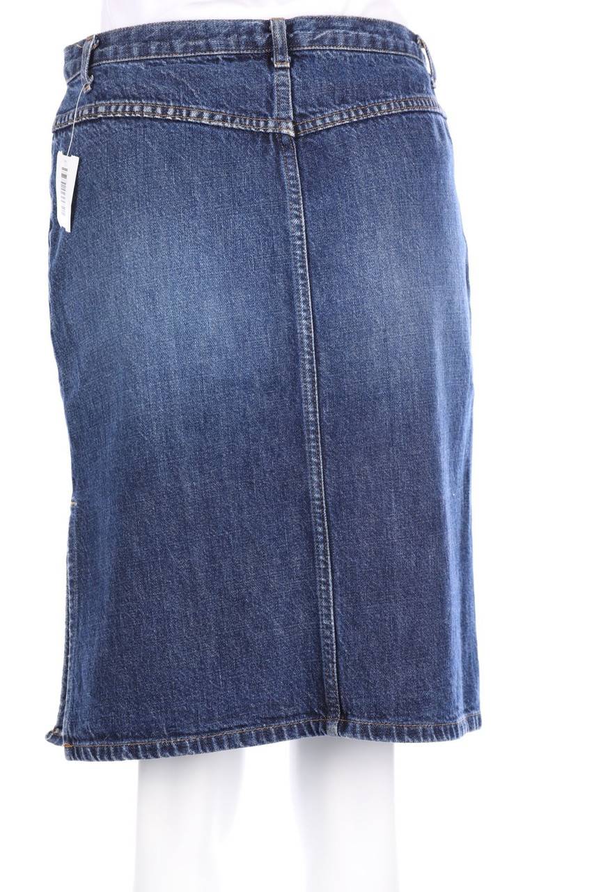 Carou SISLEY Jeansrock Im Used Look Mit Schlitz