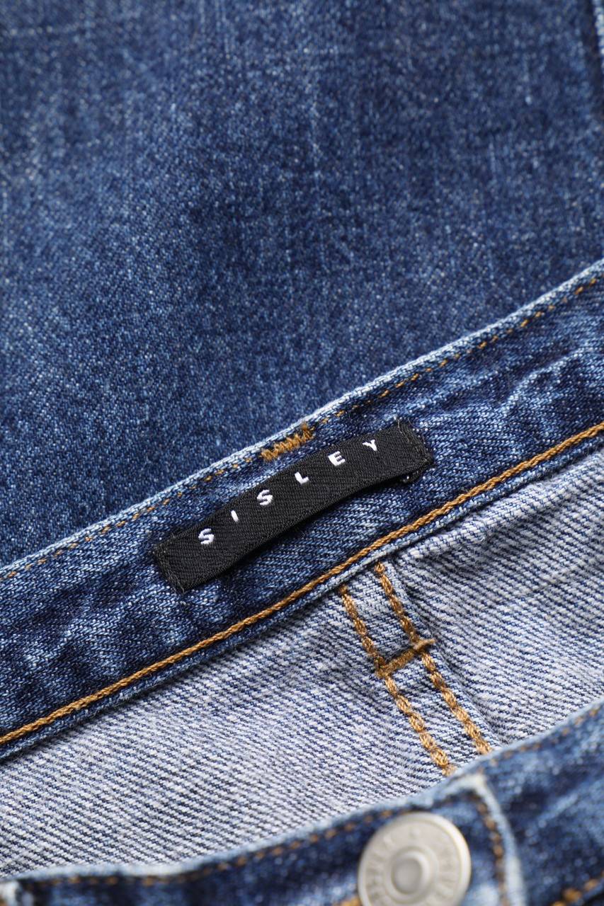 Carou SISLEY Jeansrock Im Used Look Mit Schlitz