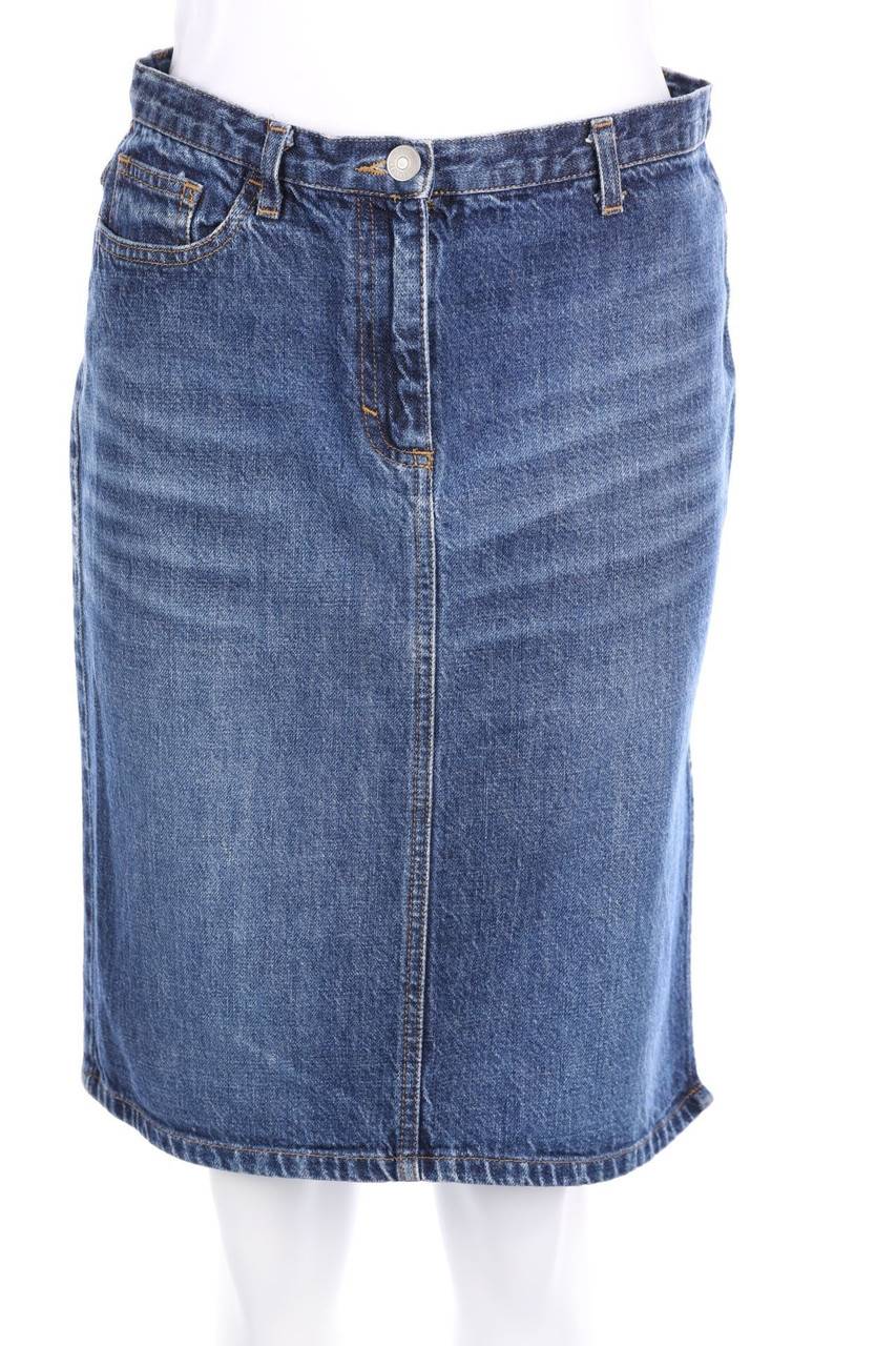 Carou SISLEY Jeansrock im Used Look mit Schlitz