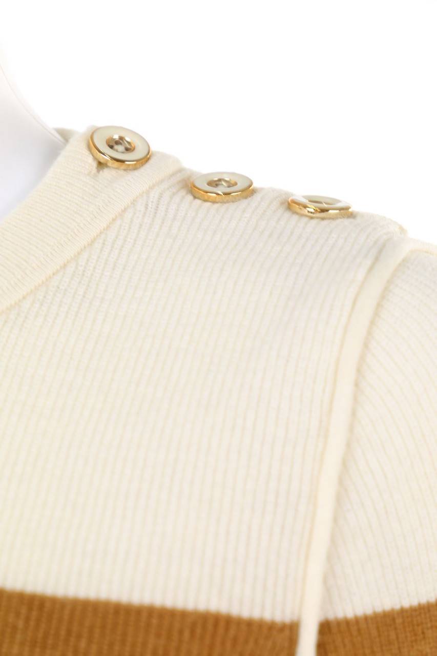 Carou SISLEY Strick-Pullover Mit Knöpfen