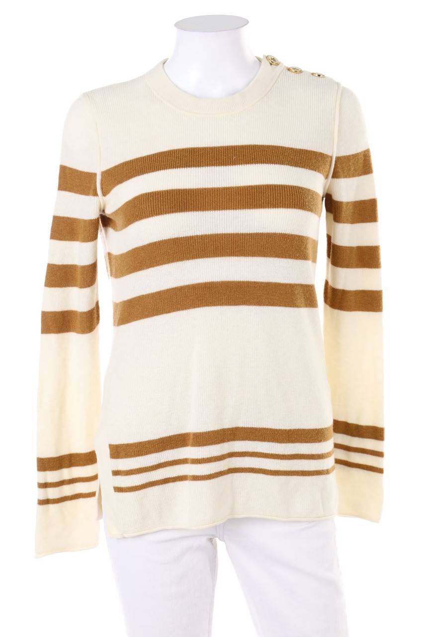 Carou SISLEY Strick-Pullover mit Knöpfen