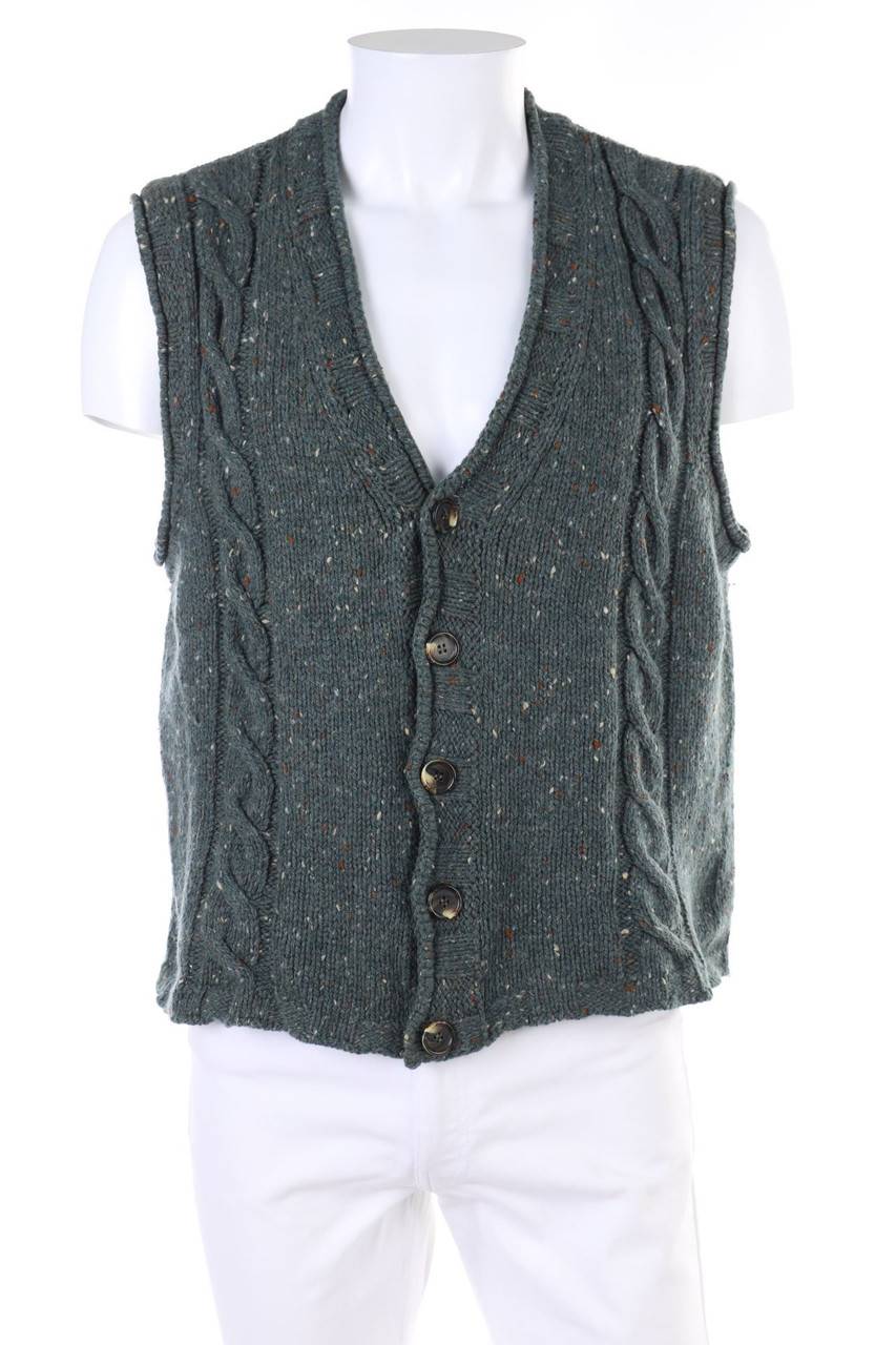 Carou SISLEY Vintage-Weste aus reiner Schurwolle
