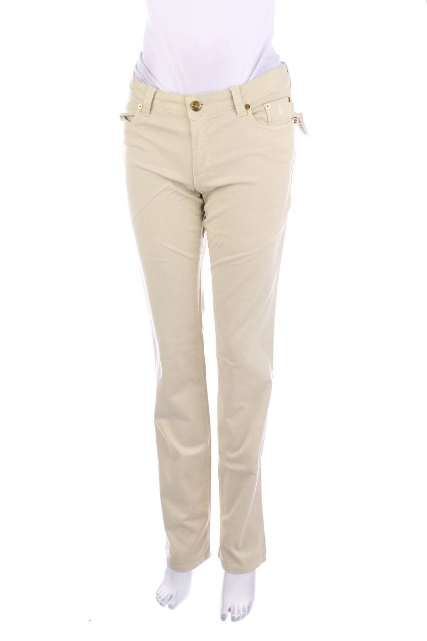 Carou SIVIGLIA Straight Cut Jeans mit Logo-Patch