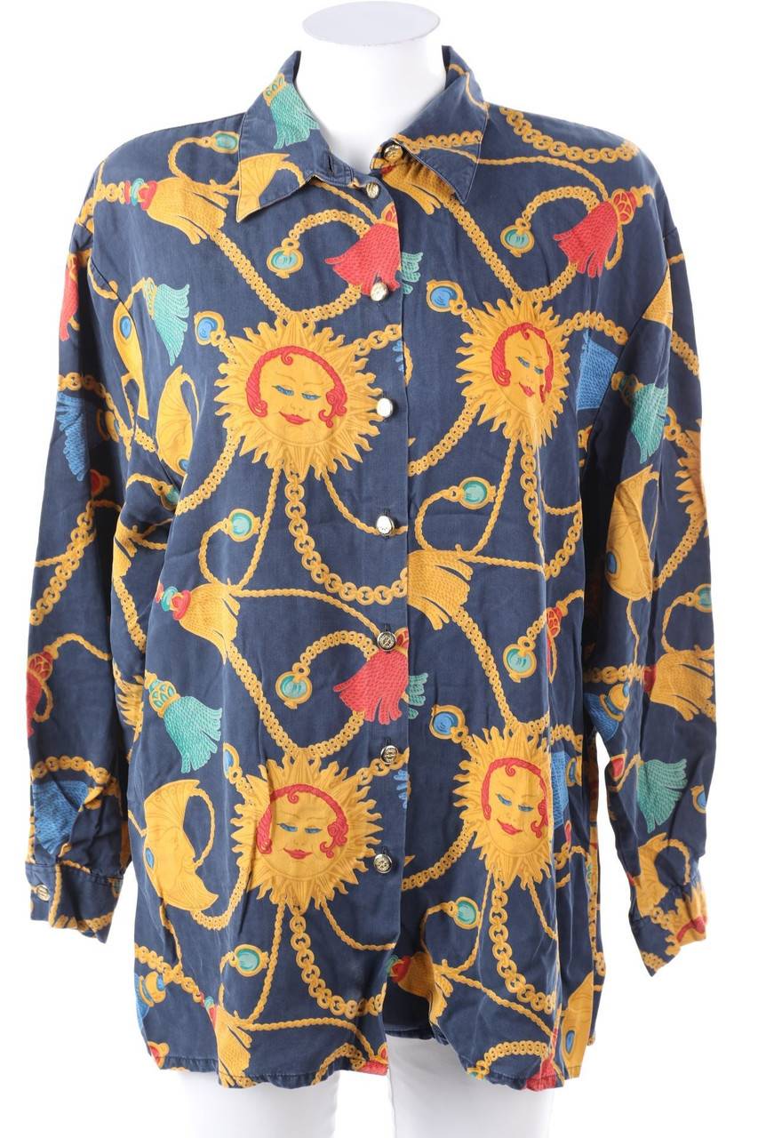 Carou solange mondor Vintage-Bluse mit Muster