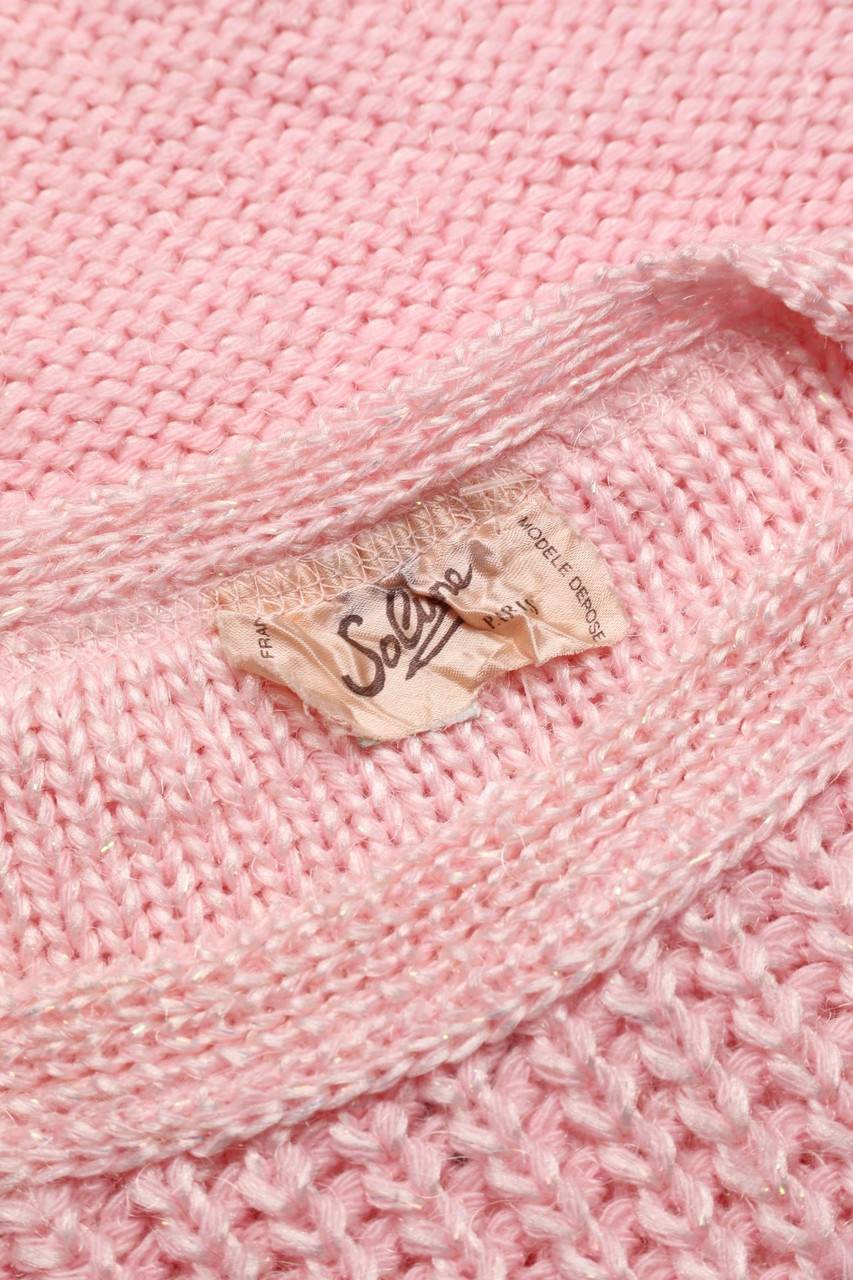 Carou SOLYNE PARIS Glitzer-Vintage-Strick-Pullover