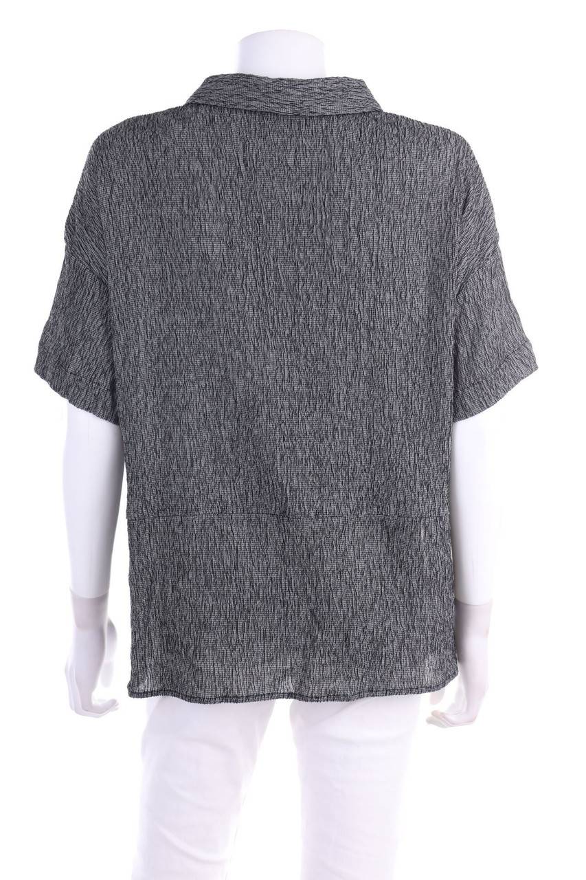 Carou Someday. Crinkle-Hemd-Bluse Mit Kurzem Ärmel