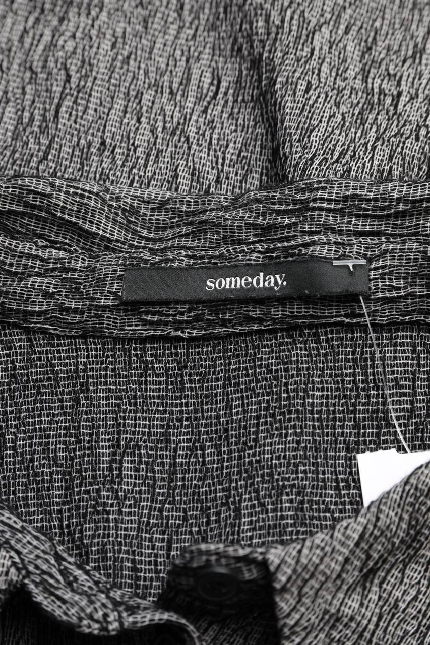 Carou Someday. Crinkle-Hemd-Bluse Mit Kurzem Ärmel