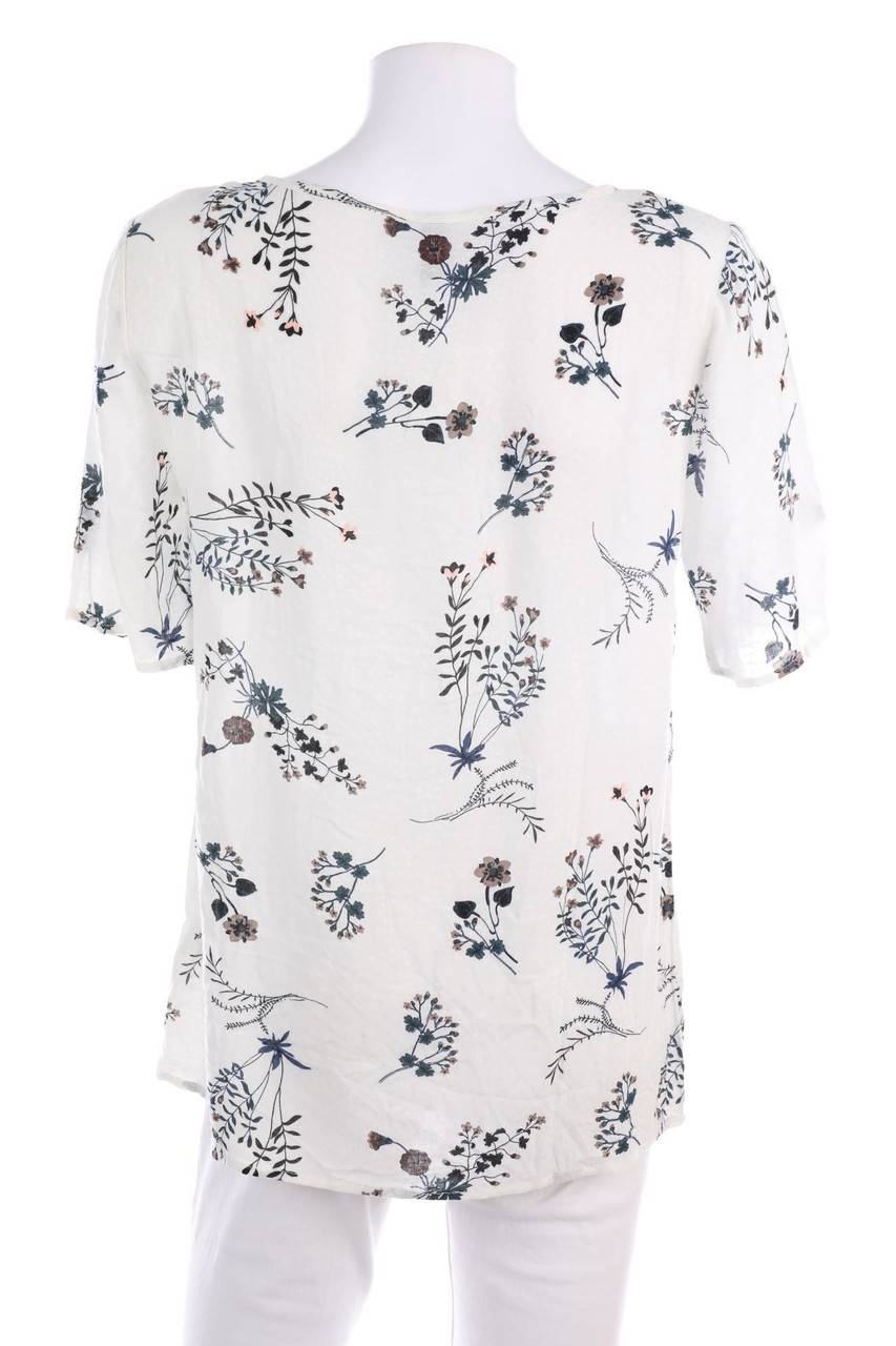 Carou Soyaconcept Kurzarm-Bluse Mit Blumen-Print