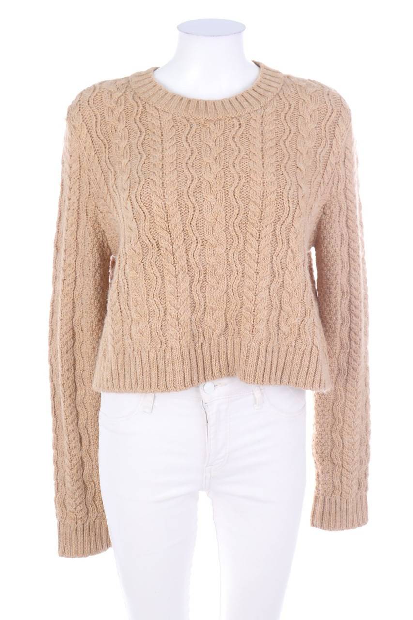 Carou Stradivarius Strick-Pullover mit Zopf-Muster