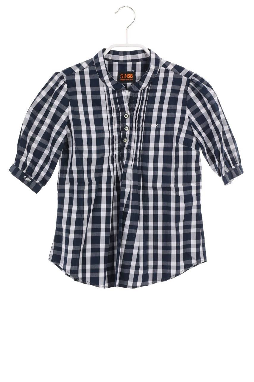 Carou SUN68 Bluse mit Karo-Muster