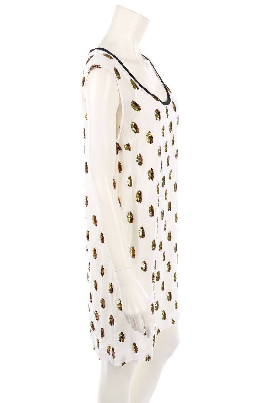 Carou Suoli Chiffon-Shift-Kleid Mit Pailletten