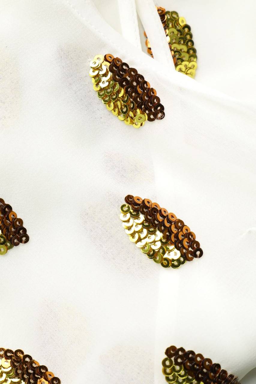 Carou Suoli Chiffon-Shift-Kleid Mit Pailletten