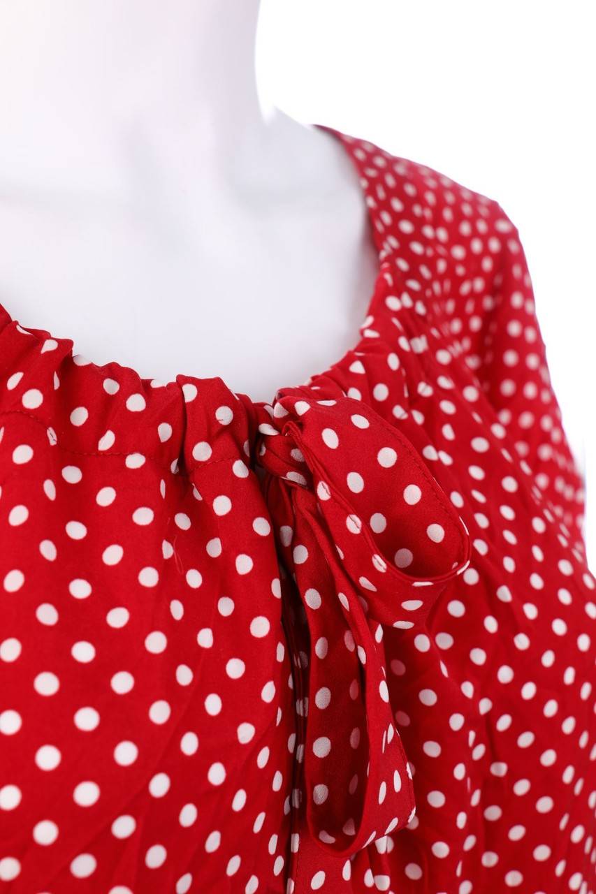 Carou TAIFUN Kurzarm-Bluse Mit Polka Dots