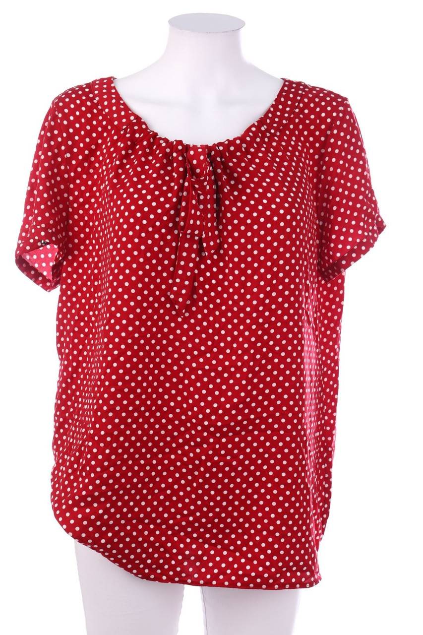 Carou TAIFUN Kurzarm-Bluse mit Polka Dots