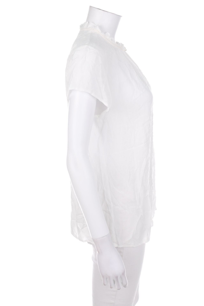 Carou TAIFUN Kurzarm-Bluse Mit Rüschen