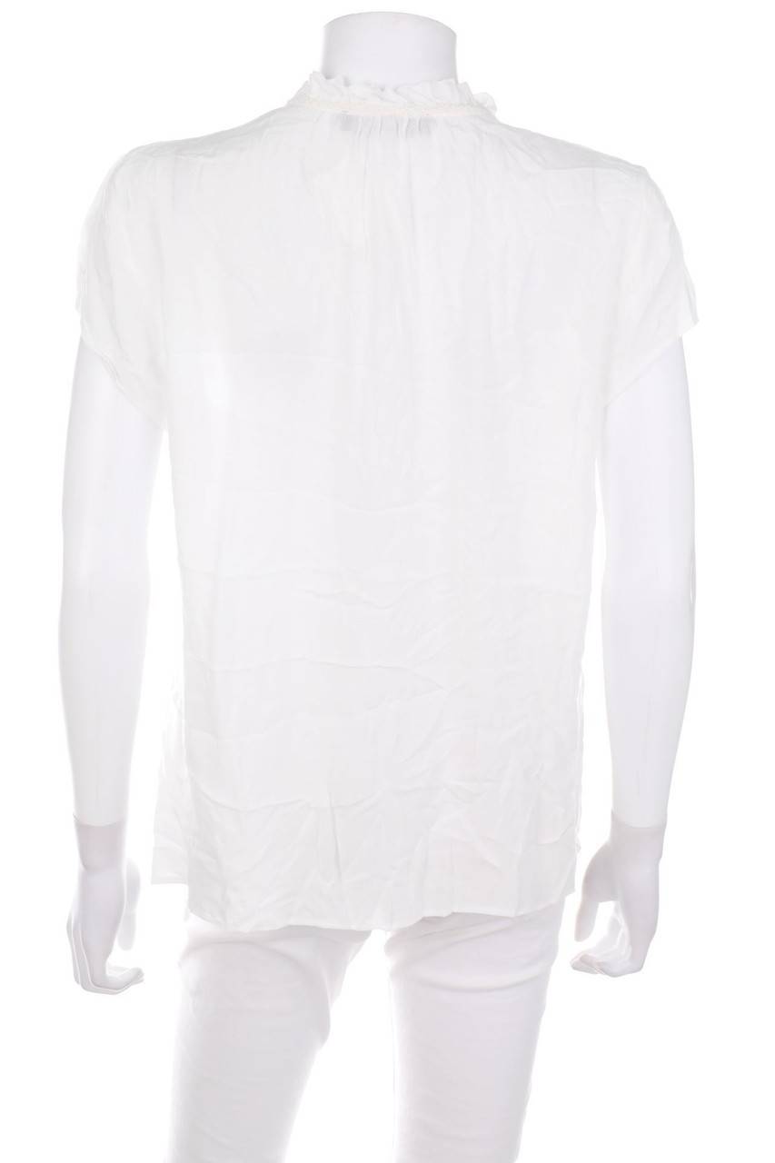 Carou TAIFUN Kurzarm-Bluse Mit Rüschen