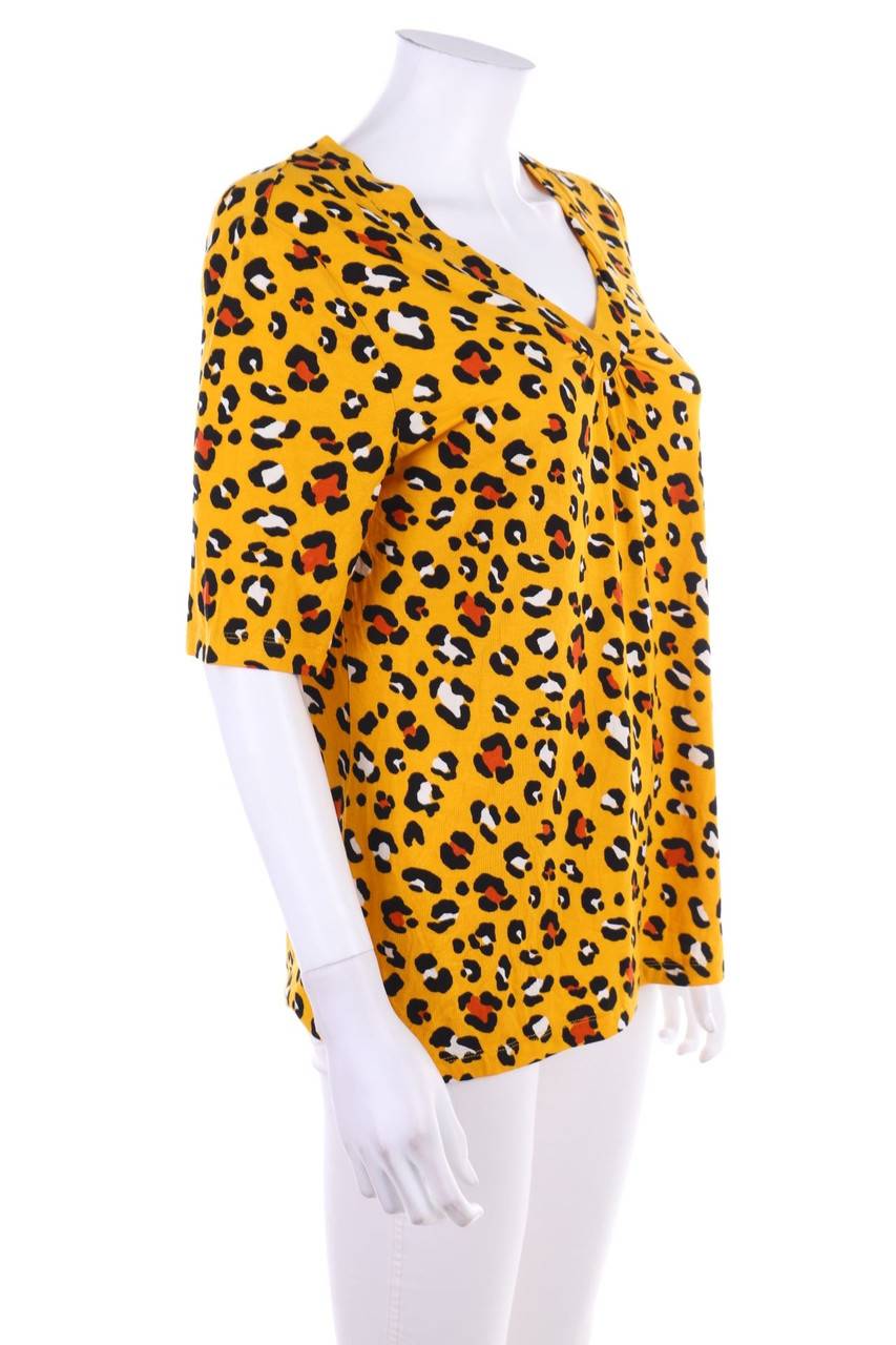 Carou TAIFUN Kurzarm-Shirt Mit Leo-Print