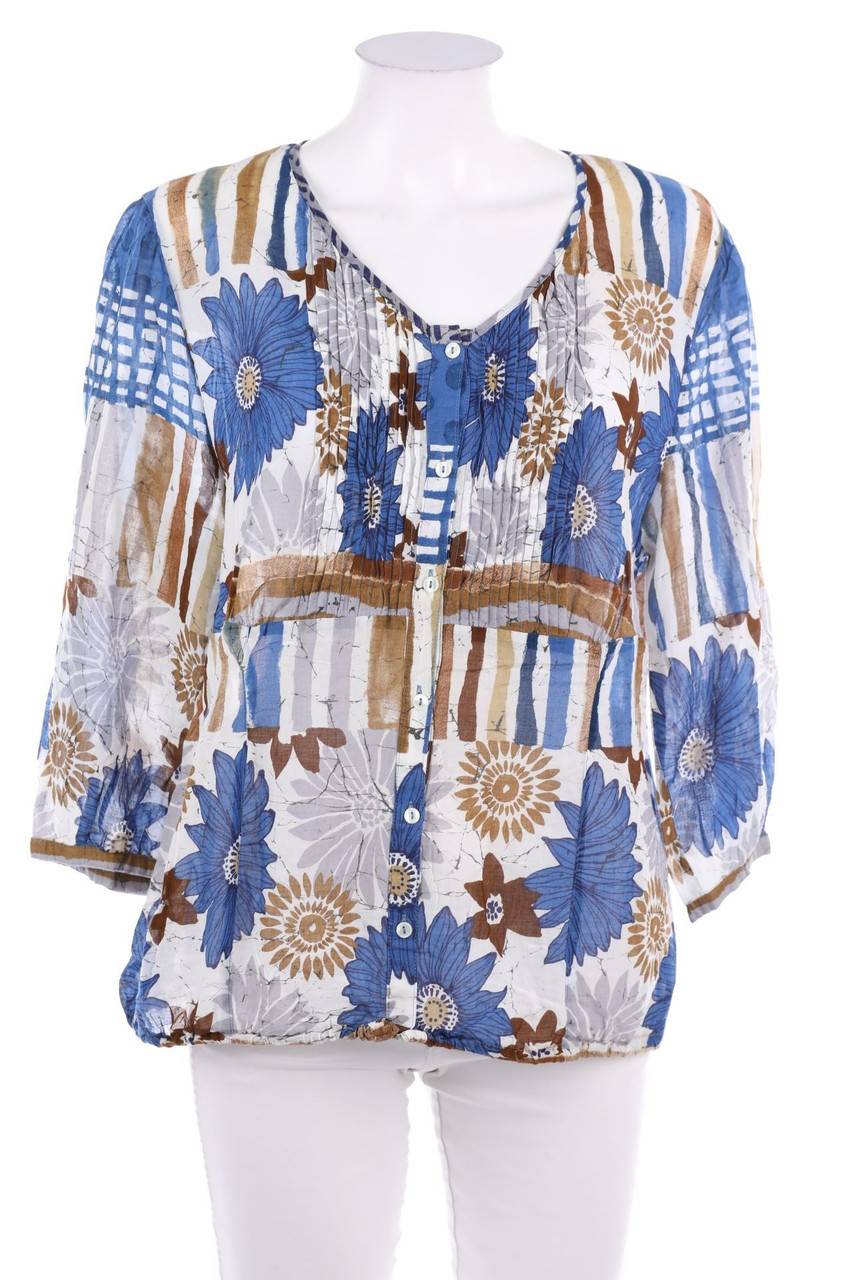 Carou TAIFUN Print-Bluse mit 3/4-Ärmel