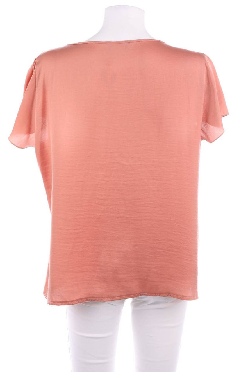 Carou TAIFUN Satin-Kurzarm-Bluse Mit Perlen