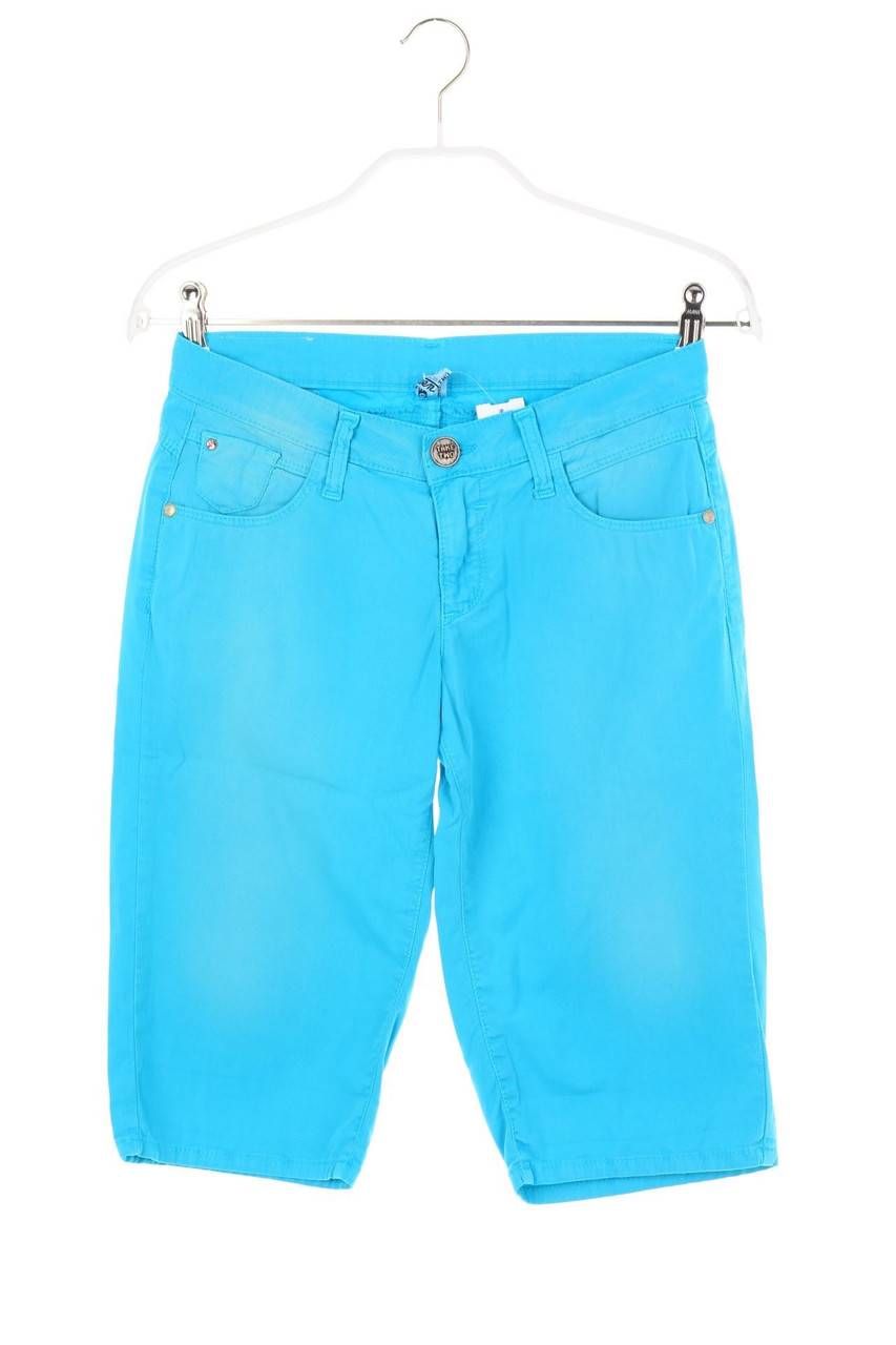 Carou TAKE TWO Used Look-Shorts mit Logo-Patch