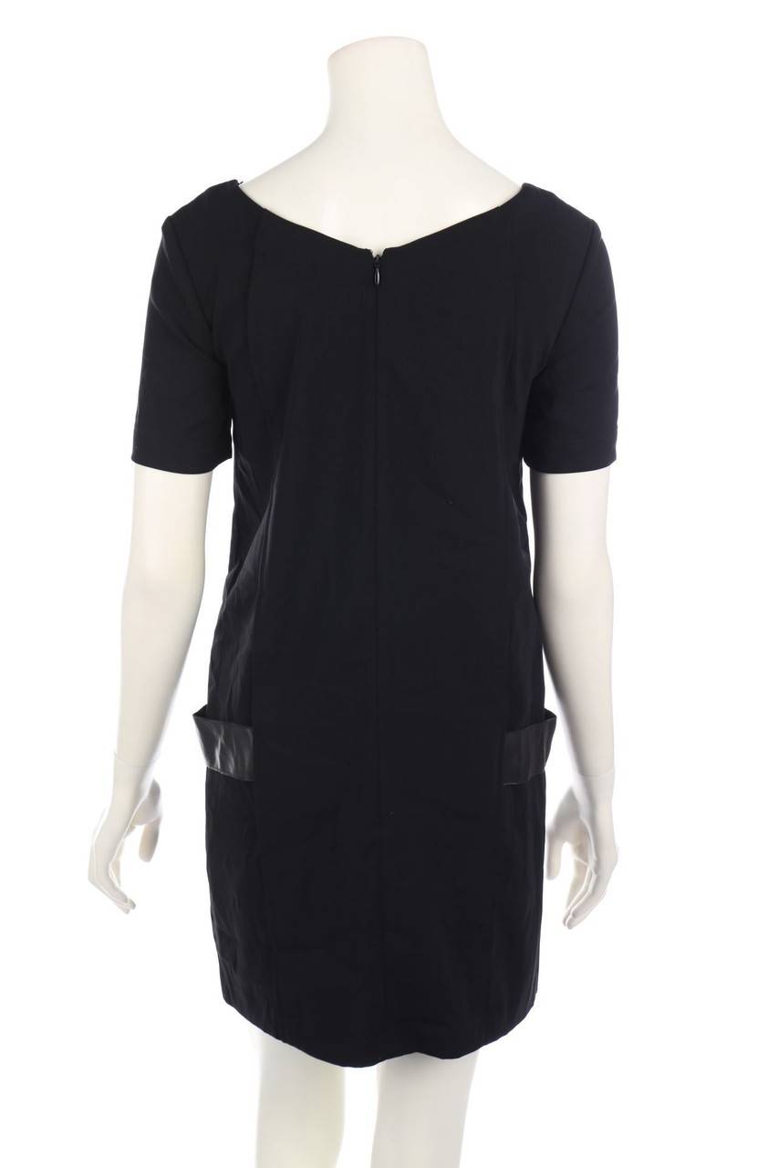 Carou The Kooples Shift-Kleid Mit Leder-Details