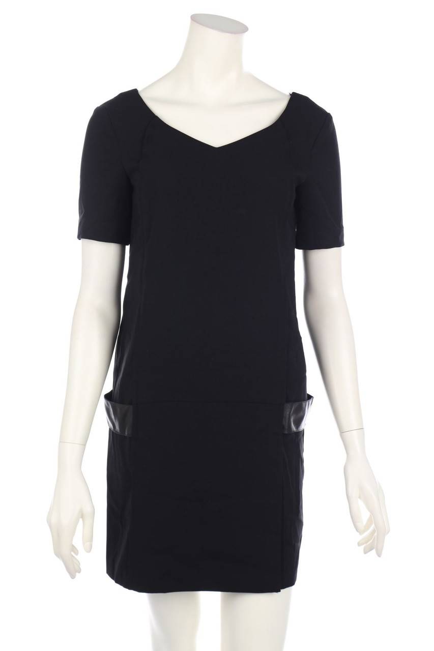 Carou The Kooples Shift-Kleid mit Leder-Details