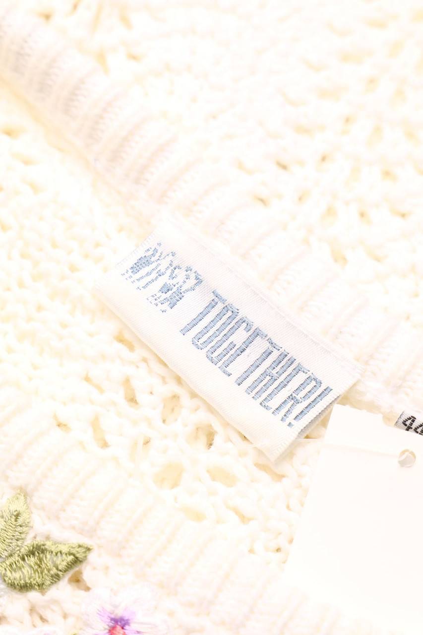 Carou TOGETHER! Baumwoll-Pullover Mit Stickereien