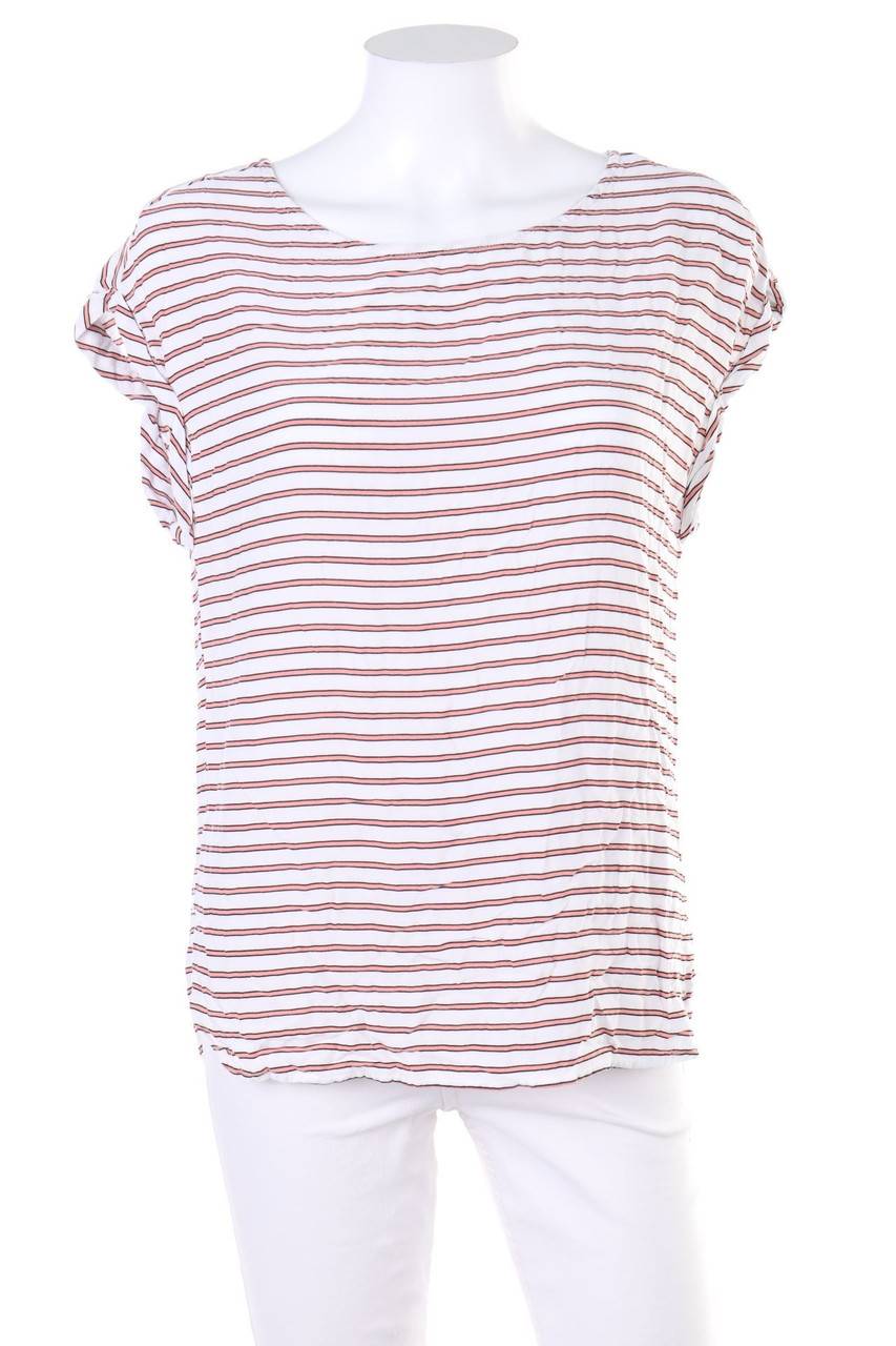 Carou TOM TAILOR Denim Kurzarm-Shirt mit Streifen