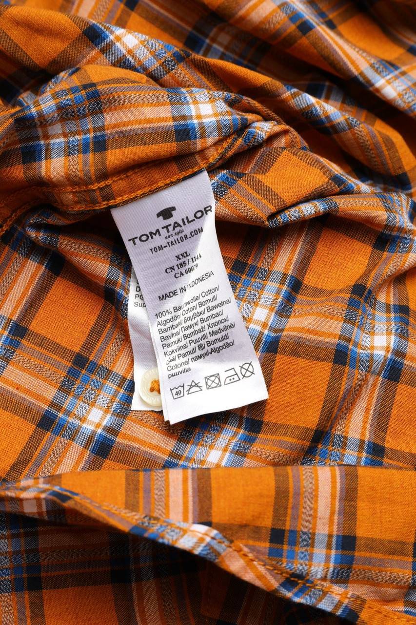 Carou TOM TAILOR Kariertes Button-down-Hemd