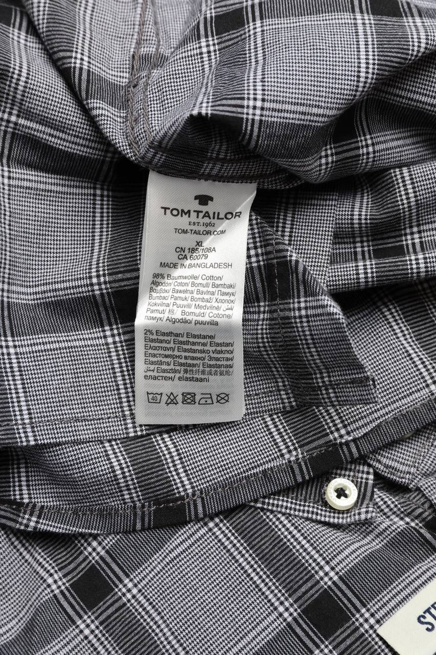 Carou TOM TAILOR Kariertes Button-down-Hemd