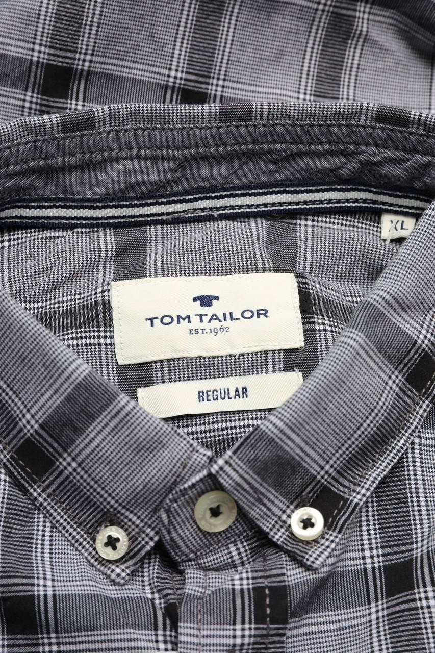Carou TOM TAILOR Kariertes Button-down-Hemd