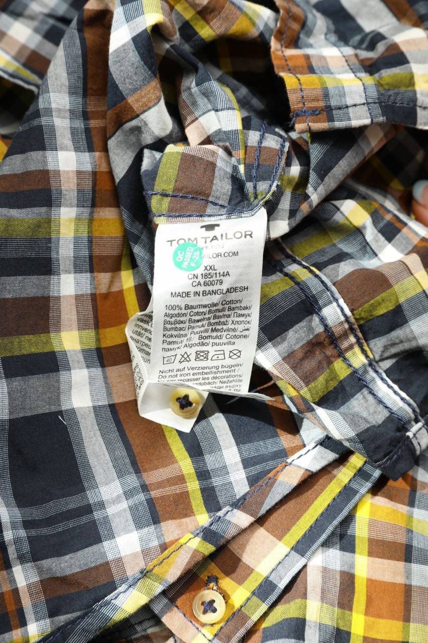 Carou TOM TAILOR Kariertes Button-down-Hemd