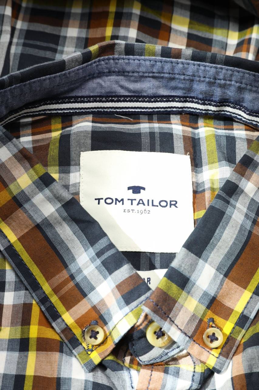 Carou TOM TAILOR Kariertes Button-down-Hemd