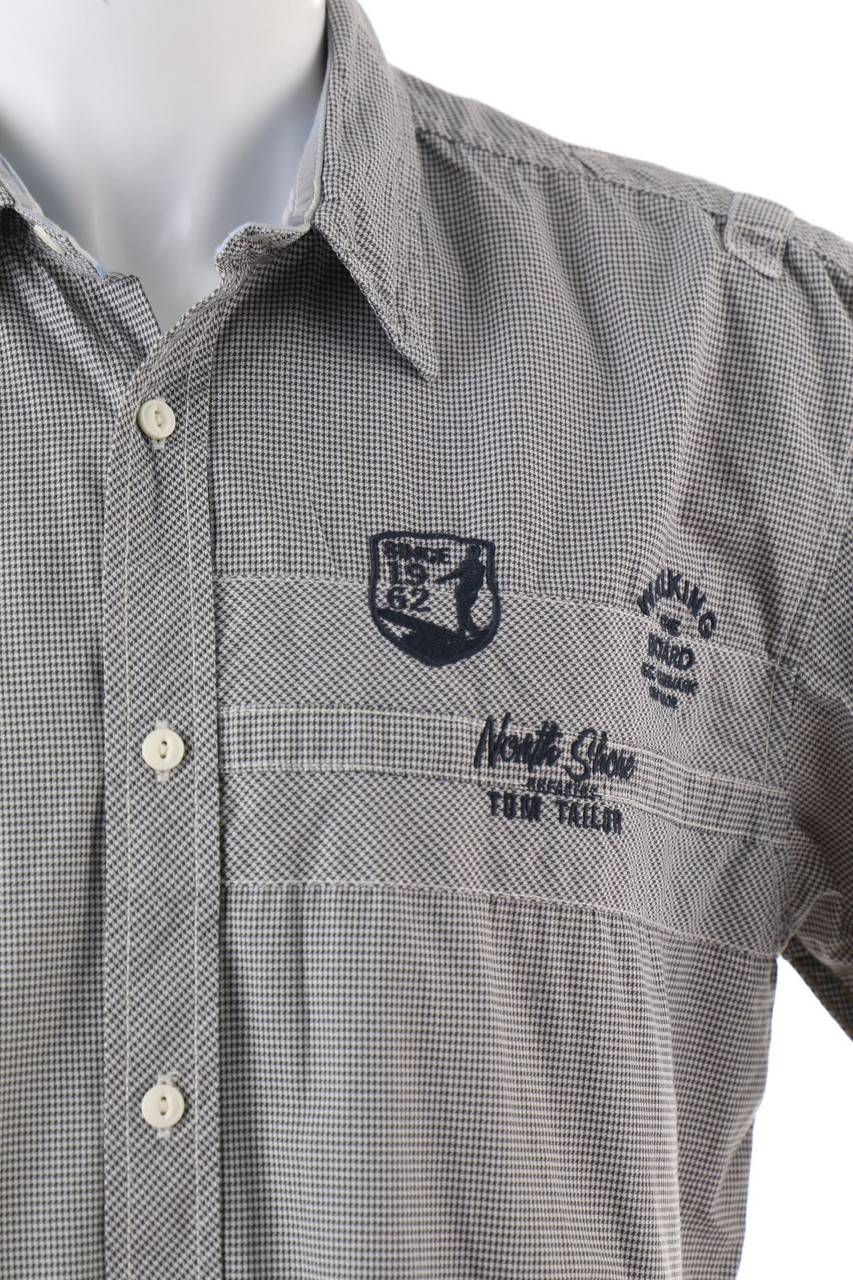 Carou TOM TAILOR Kurzarm-Hemd Mit Karo-Muster