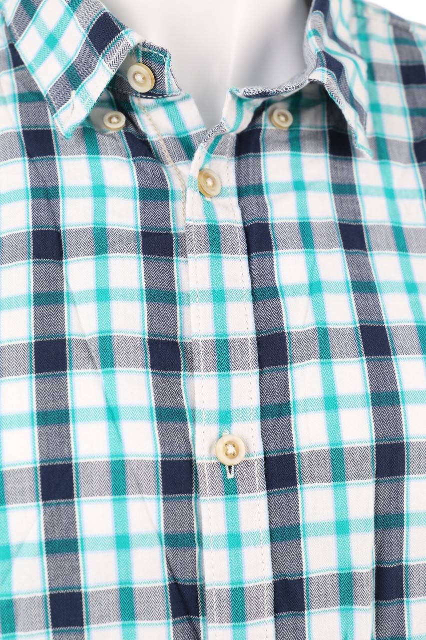 Carou TOM TAILOR Kurzarm-Hemd Mit Karo-Muster