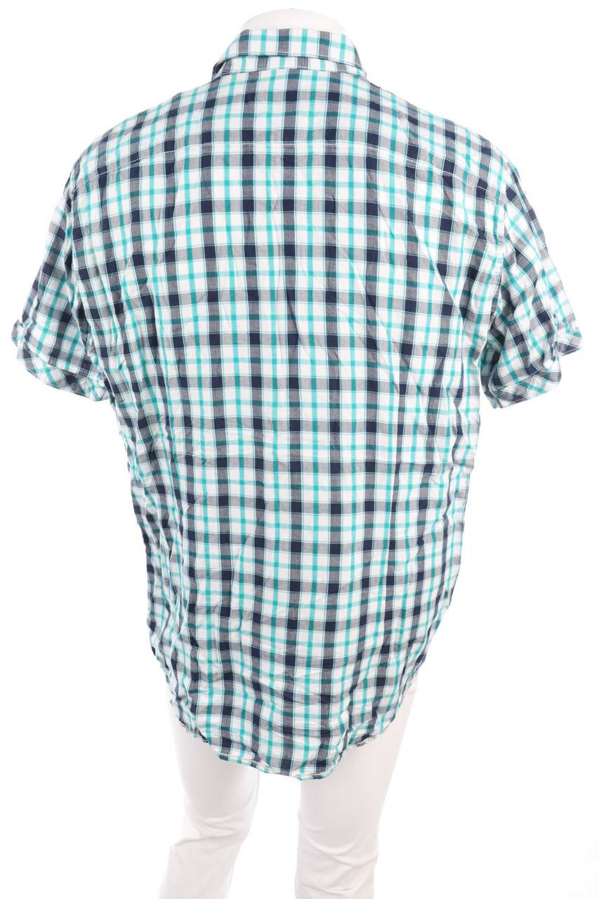 Carou TOM TAILOR Kurzarm-Hemd Mit Karo-Muster