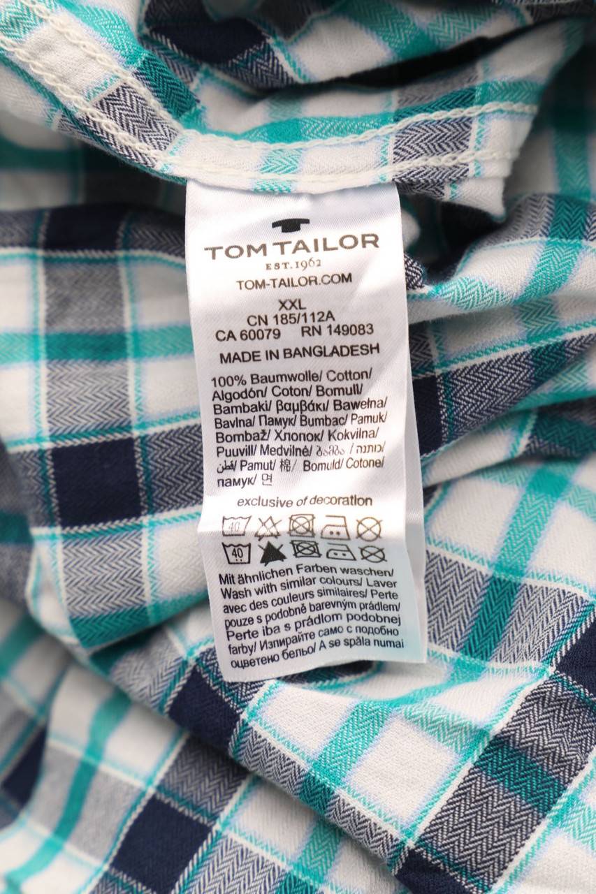 Carou TOM TAILOR Kurzarm-Hemd Mit Karo-Muster