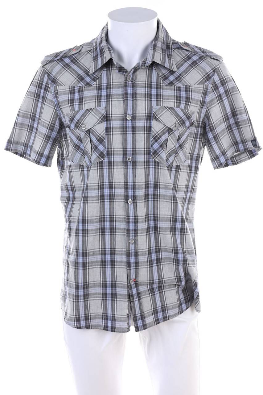 Carou TOM TAILOR Kurzarm-Hemd mit Karo-Muster