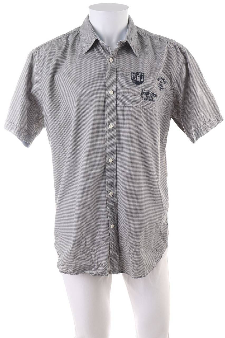 Carou TOM TAILOR Kurzarm-Hemd mit Karo-Muster